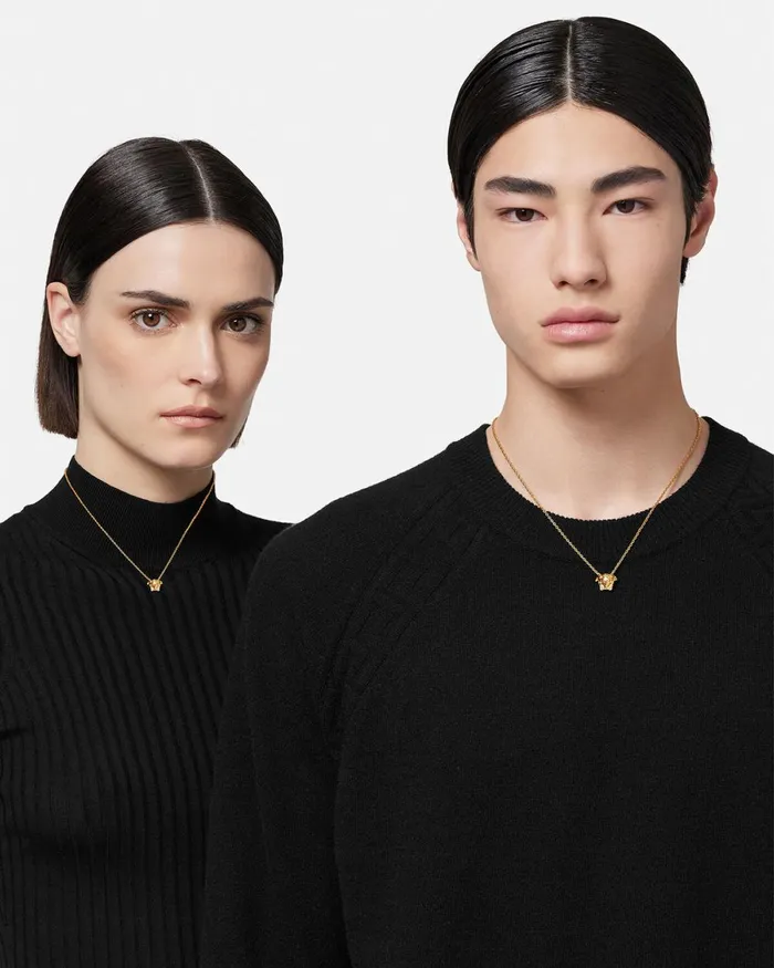 Versace La Medusa Necklace Light Gold WomenMen Necklaces
