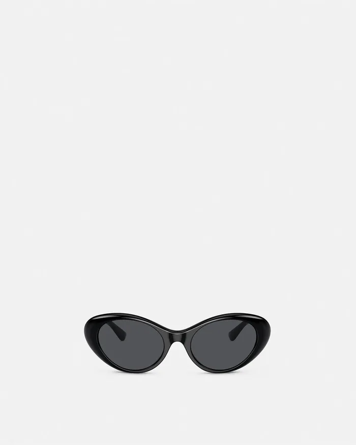 Versace La Medusa Oval Sunglasses Black Women Sunglasses