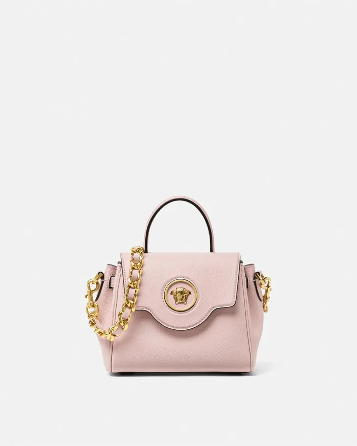 Versace La Medusa Small Handbag Light Pink Women Top Handle
