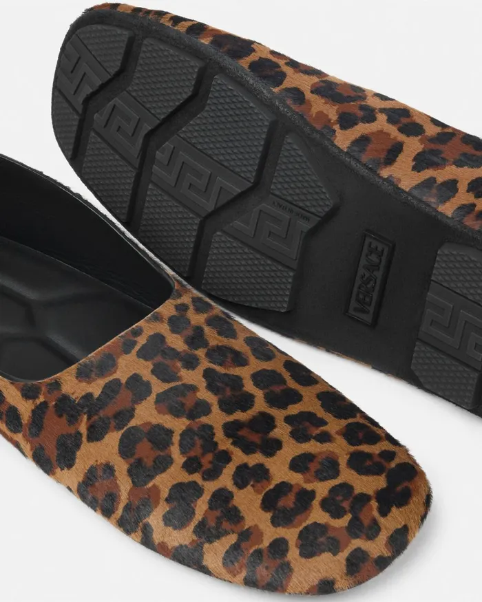 Versace Leopard Villa Driver Shoes Animalier Men Villa