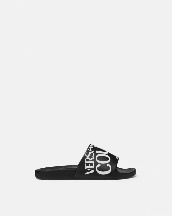 Versace Logo Sliders Blackprint Women Jeans Couture