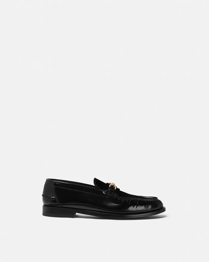 Versace Medusa 03995 Loafers Blackgold Men Loafers and Slippers