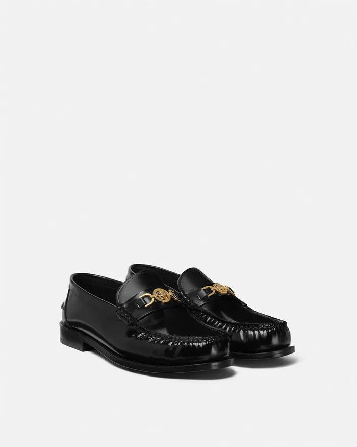 Versace Medusa 03995 Loafers Blackgold Men Loafers and Slippers