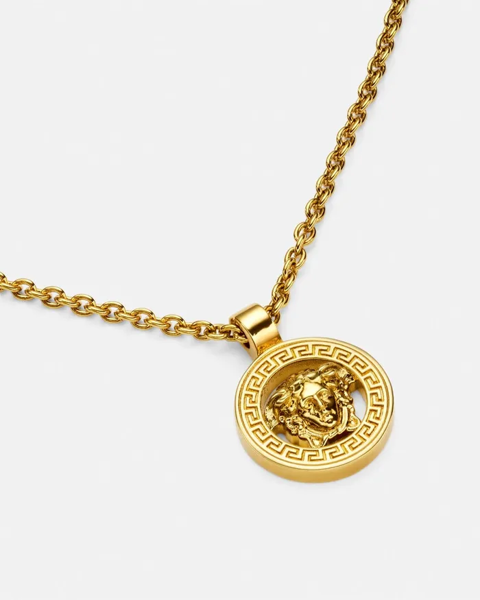 Versace Medusa 03995 Pendant Necklace Light Gold MenWomen Necklaces