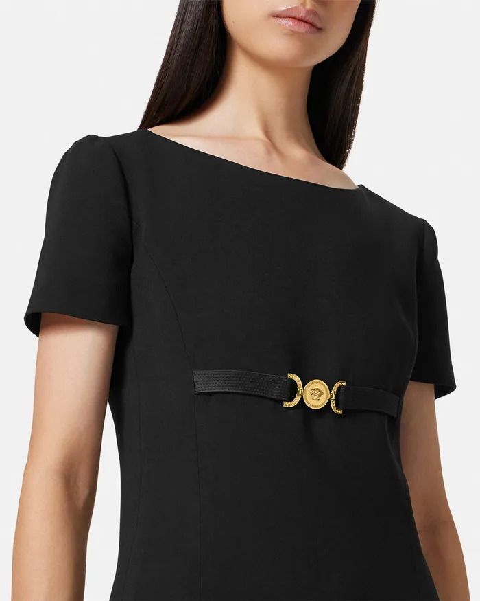 Versace Medusa 03995 ShortSleeved Mini Dress Black Women Dresses