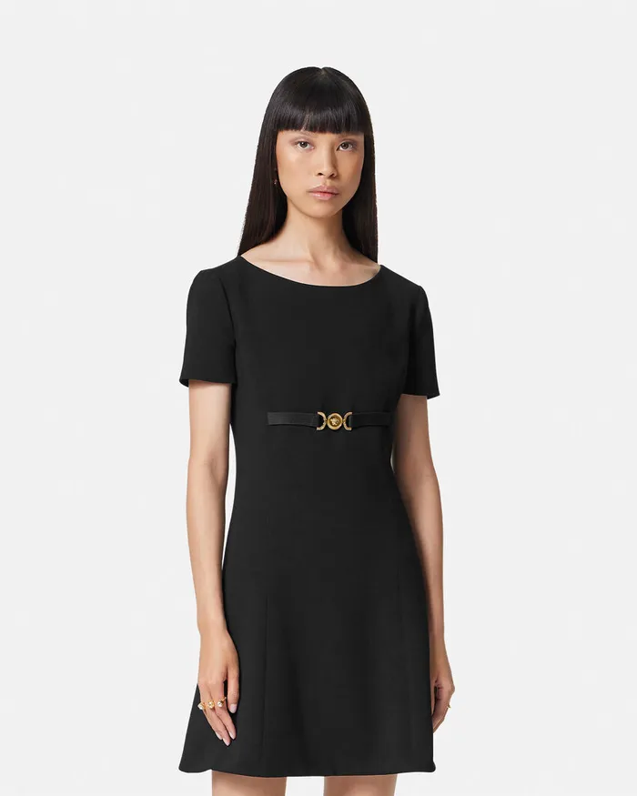 Versace Medusa 03995 ShortSleeved Mini Dress Black Women Dresses