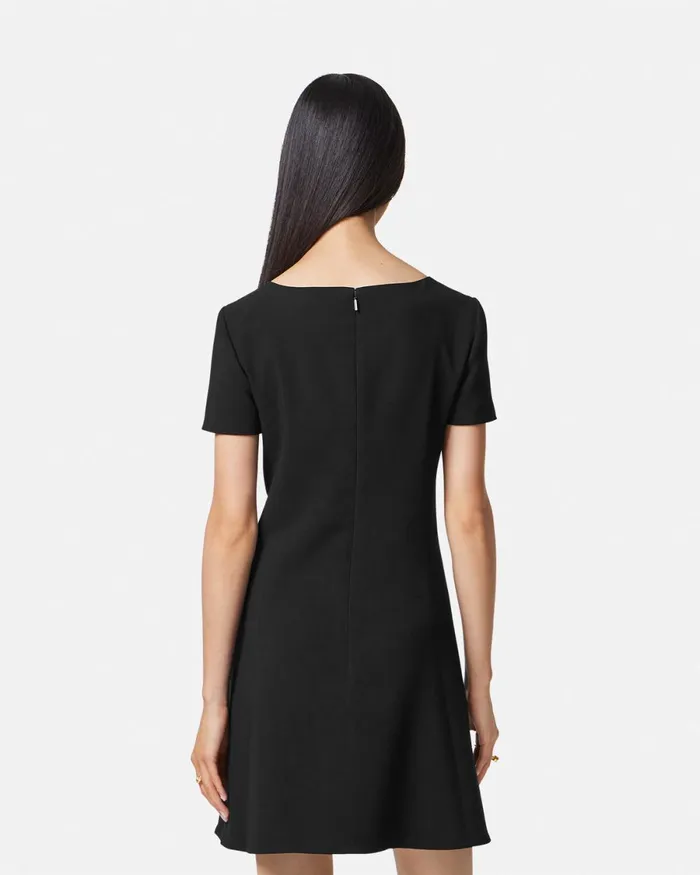 Versace Medusa 03995 ShortSleeved Mini Dress Black Women Dresses