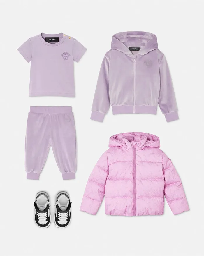 Versace Medusa Baby TShirt Lilac Kids Shirts and Tshirts