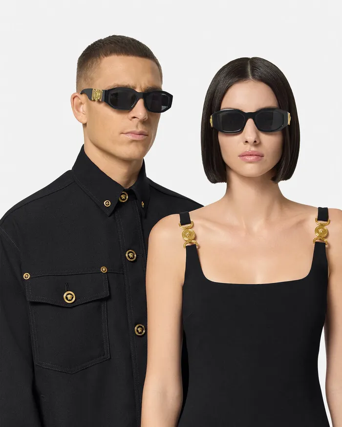 Versace Medusa Biggie Sunglasses Black WomenMen Sunglasses