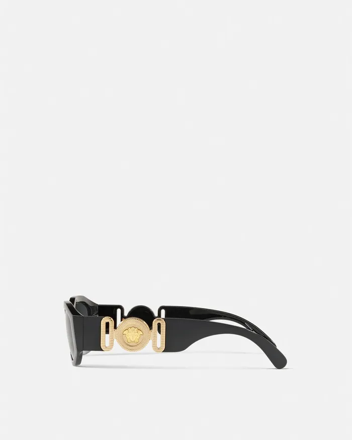Versace Medusa Biggie Sunglasses Black WomenMen Sunglasses