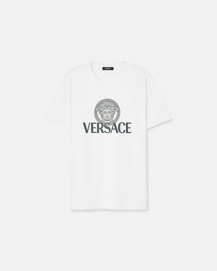 Versace Medusa Logo TShirt White Men TShirts and Polos