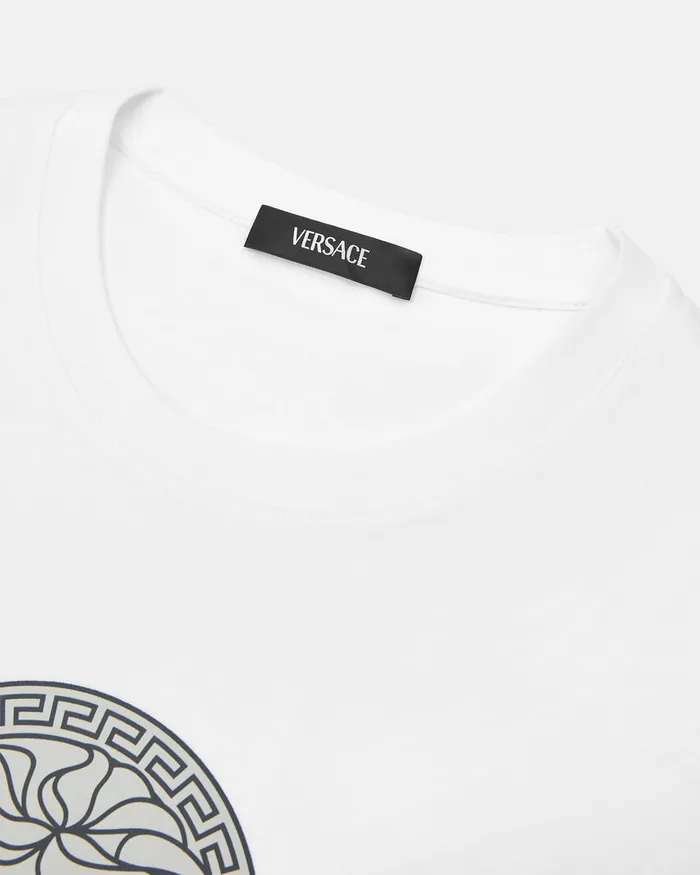 Versace Medusa Logo TShirt White Men TShirts and Polos