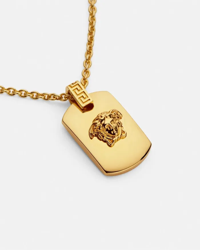 Versace Medusa Necklace Light Gold WomenMen Necklaces