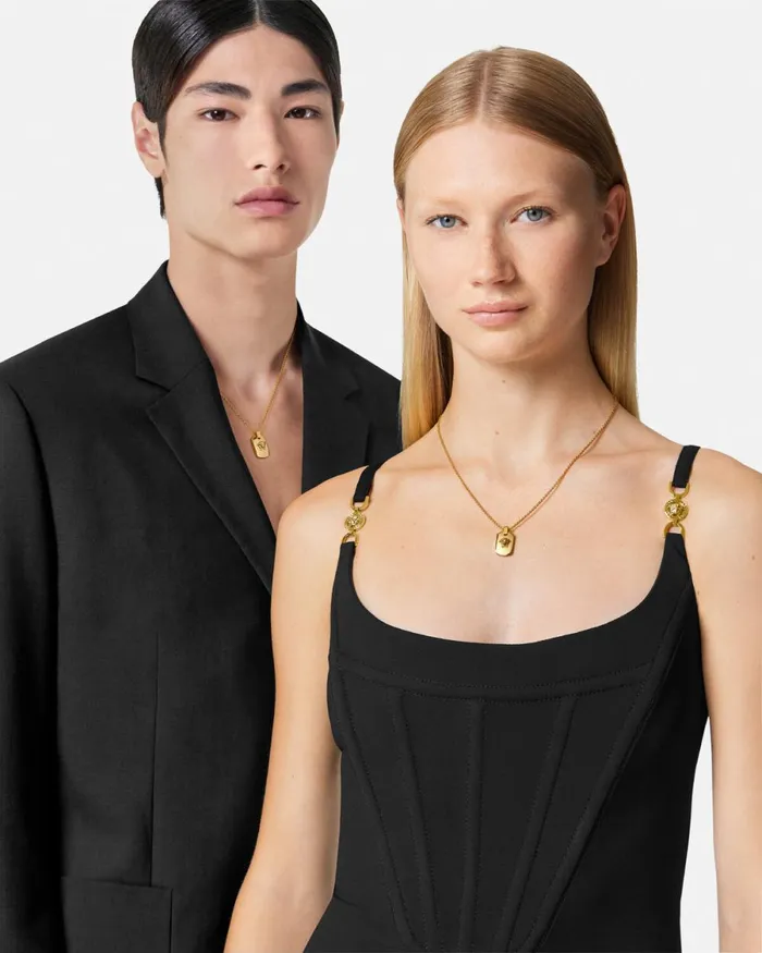 Versace Medusa Necklace Light Gold WomenMen Necklaces