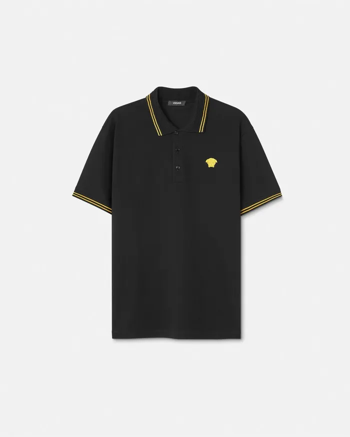 Versace Medusa Polo Shirt Black Men TShirts and Polos