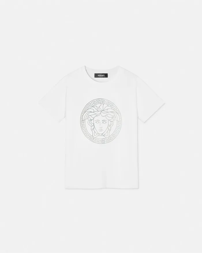 Versace Medusa TShirt Whitesilver Kids Shirts and Tshirts