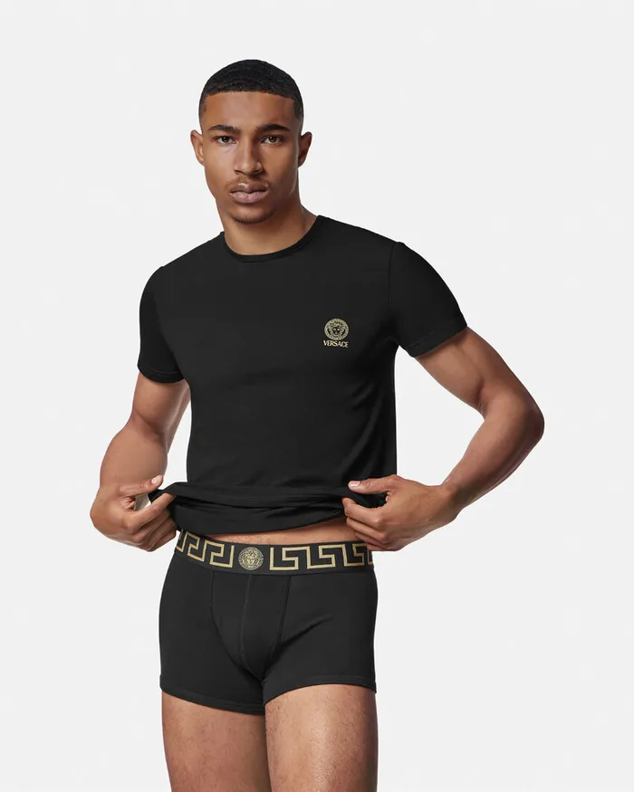 Versace Medusa Undershirt Black Men Loungewear and Pajamas