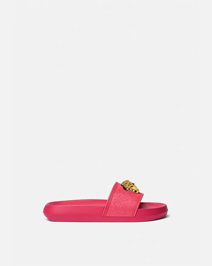 Versace Palazzo Slides Fuchsia Women Sandals