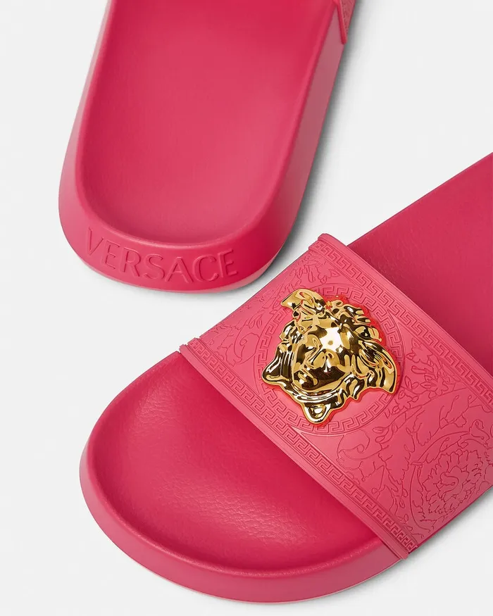 Versace Palazzo Slides Fuchsia Women Sandals