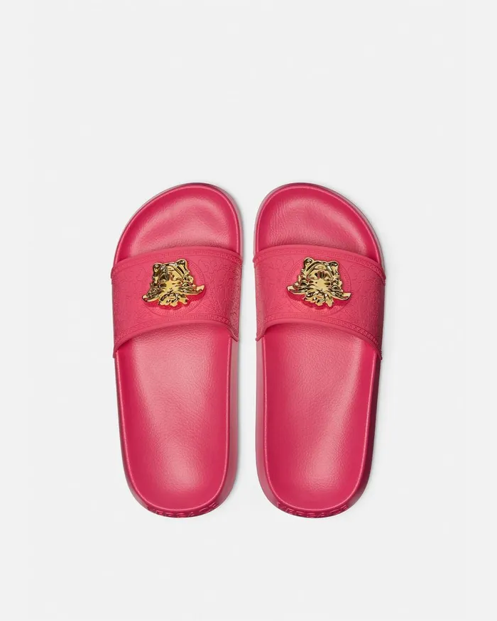 Versace Palazzo Slides Fuchsia Women Sandals