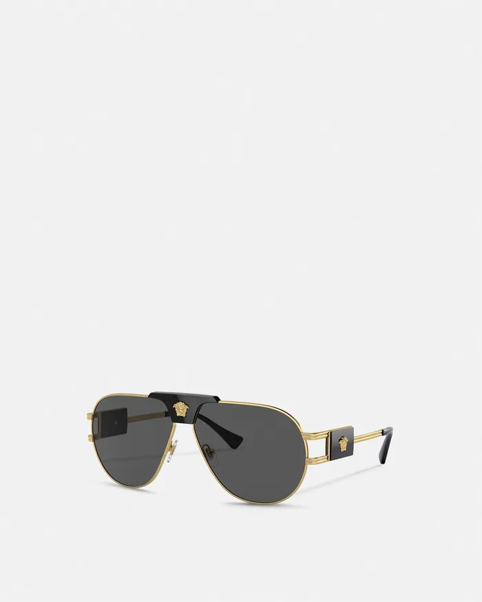 Versace Pilot Sunglasses Blackgold Men Sunglasses