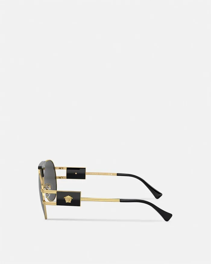 Versace Pilot Sunglasses Blackgold Men Sunglasses