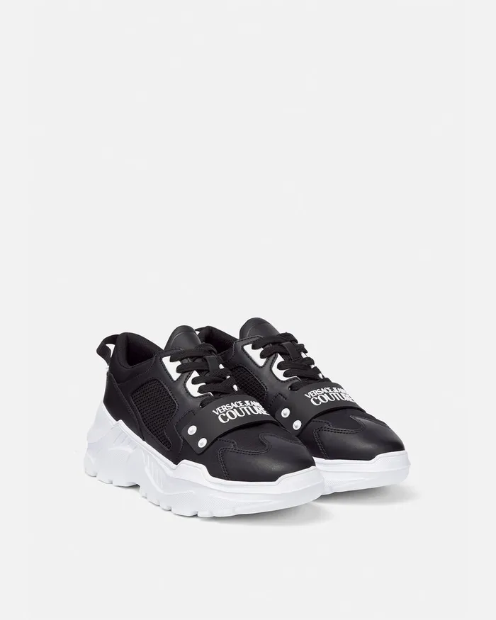 Versace Speedtrack Logo Sneakers Blackprint Men Jeans Couture