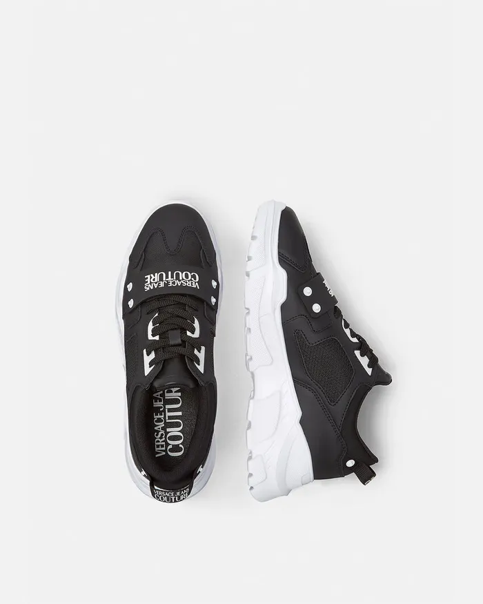 Versace Speedtrack Logo Sneakers Blackprint Men Jeans Couture