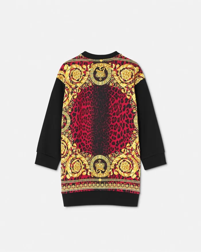 Versace Sweatshirt Dress Black Kids Knitwear and Sweatshirts