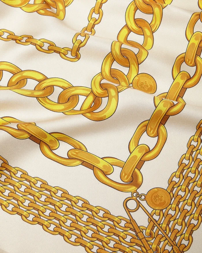 Versace Treasure Large Silk Foulard 354034 Print Women Soft Accessories