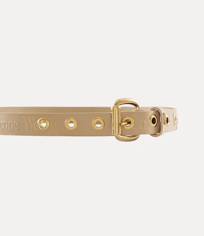 Vivienne Westwood Belts And Harnesses WomenMen Carolina Belt Gold Nebbia Beige Leather