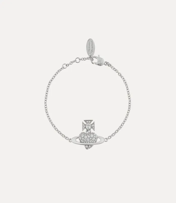 Vivienne Westwood Bracelets Women Valentine039s Agnatha Bracelet Platinum White Cz