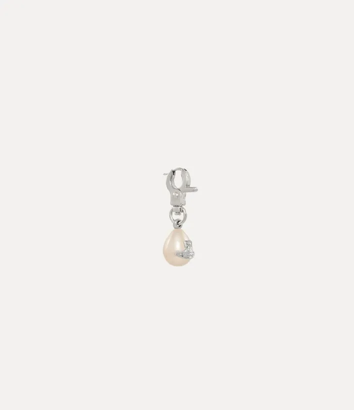 Vivienne Westwood Earrings Men Man Claude Single Earring Platinum Creamrose Pearl