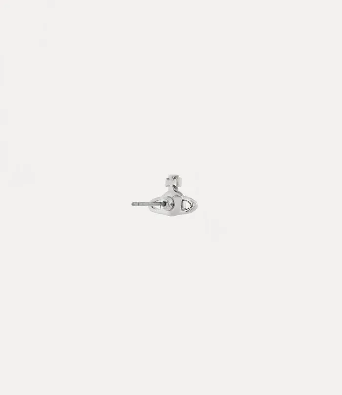 Vivienne Westwood Earrings MenWomen Nano Solitaire Single Stud Platinum Crystal Crystal