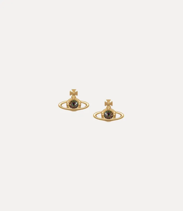 Vivienne Westwood Earrings Women Nano Solitaire Earrings Gold Vitrail Medium Crystal Vivienne Westwood Earrings Women Nano Solitaire Earrings Gold Vitrail Medium Crystal