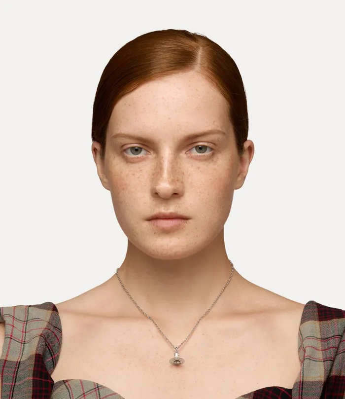 Vivienne Westwood Necklaces WomenMen New Petite Orb Pendant Necklace Platinum