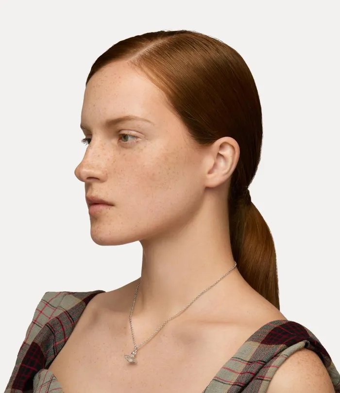 Vivienne Westwood Necklaces WomenMen New Petite Orb Pendant Necklace Platinum