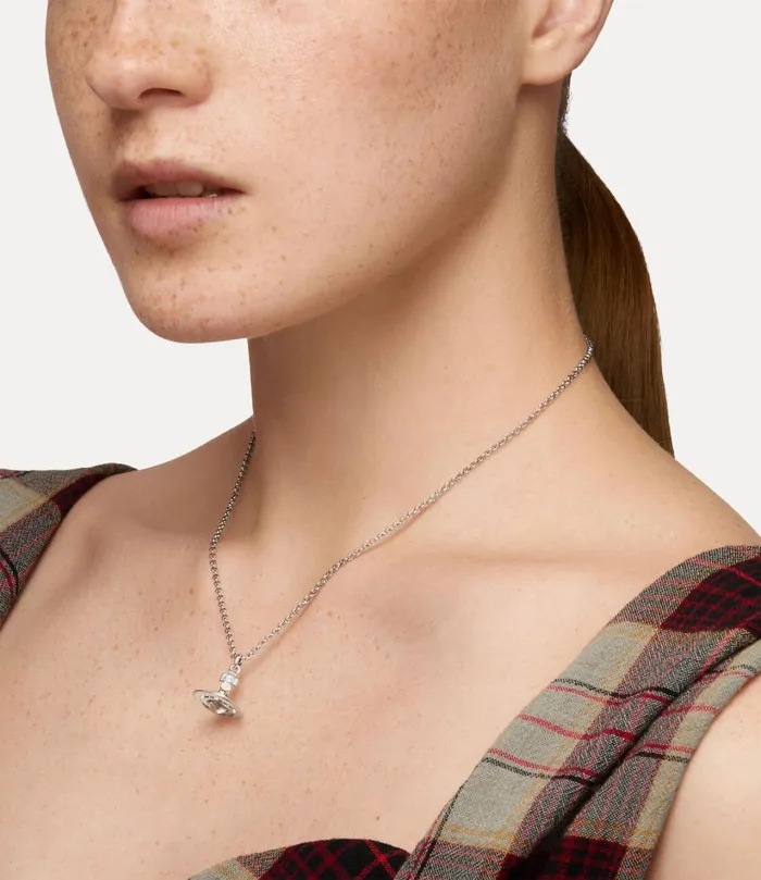 Vivienne Westwood Necklaces WomenMen New Petite Orb Pendant Necklace Platinum