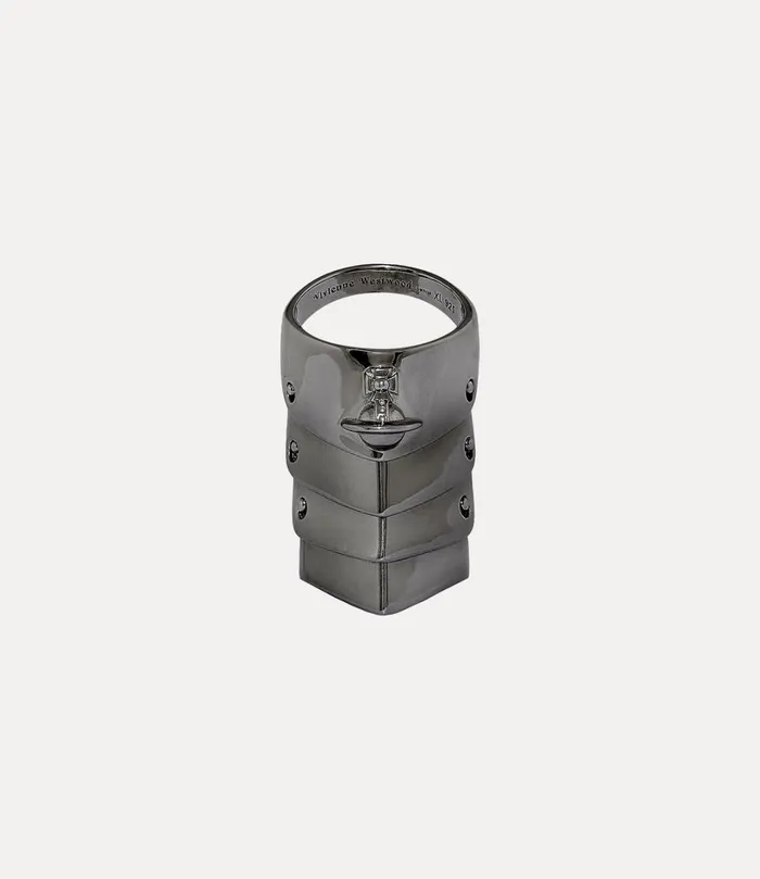 Vivienne Westwood Rings MenWomen Armour Ring Ruthenium