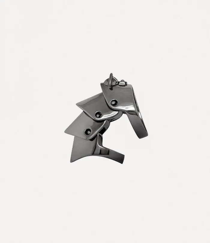 Vivienne Westwood Rings MenWomen Armour Ring Ruthenium