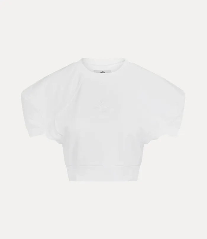 Vivienne Westwood Sweatshirts And TShirts Women Cropped Football Sweatshirt White Vivienne Westwood Sweatshirts And TShirts Women Cropped Football Sweatshirt White