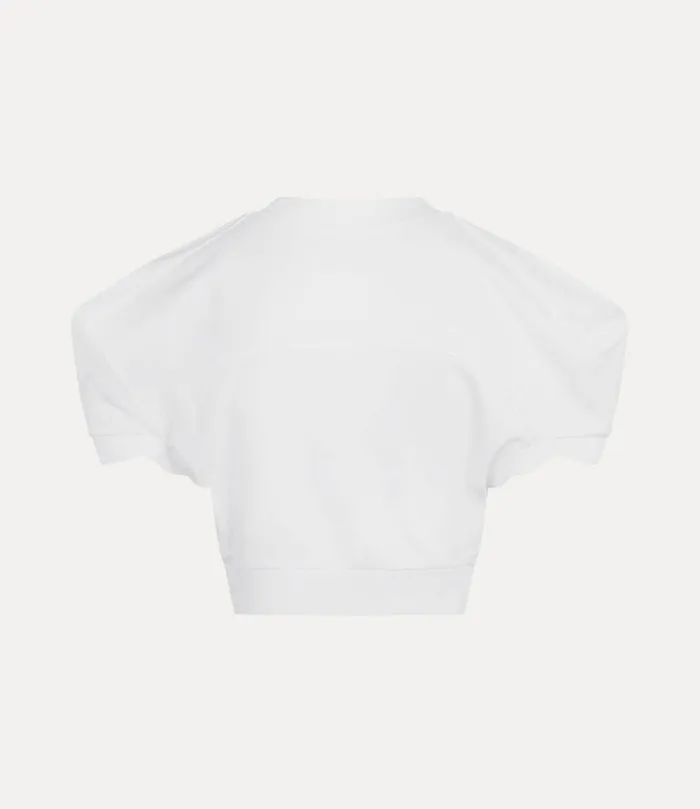 Vivienne Westwood Sweatshirts And TShirts Women Cropped Football Sweatshirt White