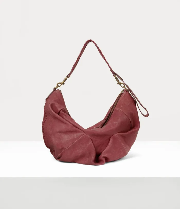 Vivienne Westwood Tote Bags MenWomen Medium Agnes Shoulder Bag Wine