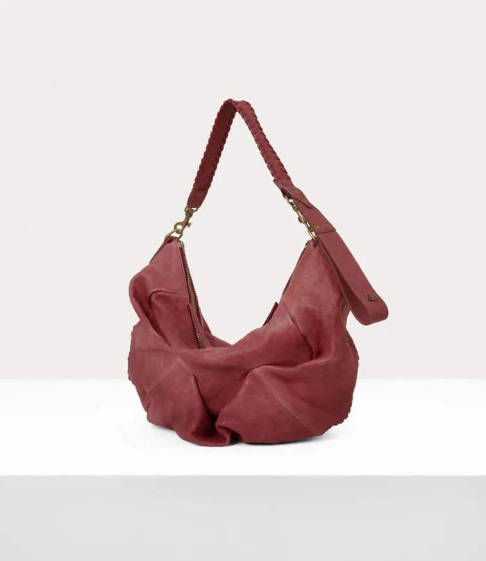 Vivienne Westwood Tote Bags MenWomen Medium Agnes Shoulder Bag Wine