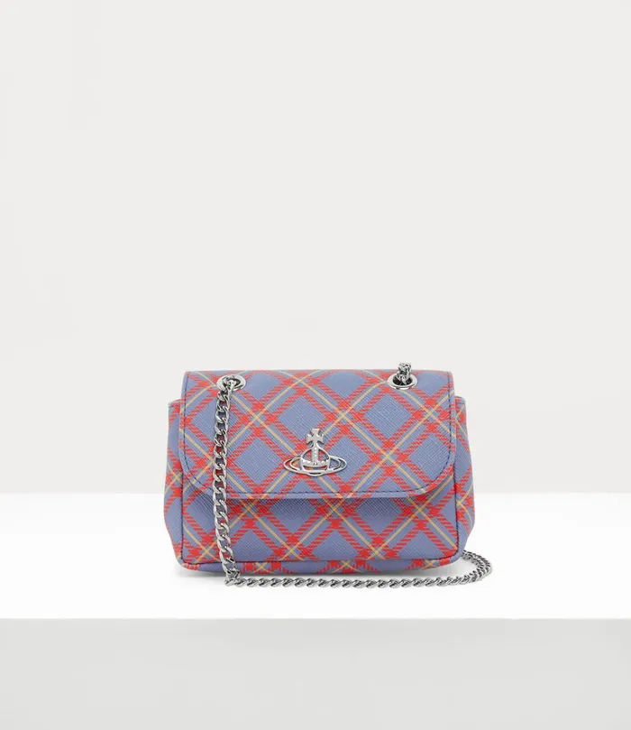 Vivienne Westwood Wallets And Purses Women Small Purse With Chain Handbag Blueorange Tartan Vivienne Westwood Wallets And Purses Women Small Purse With Chain Handbag Blueorange Tartan