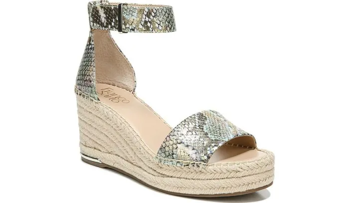 Wedges Women Franco Sarto Franco Clemens Espadrille Wedge Sandal Green Snake Print Faux Leather Wedges Women Franco Sarto Franco Clemens Espadrille Wedge Sandal Green Snake Print Faux Leather