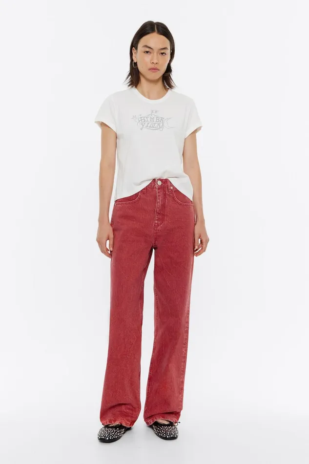 WIDE LEG 8211 Red Jeans Red Women Bimba Y Lola Denim