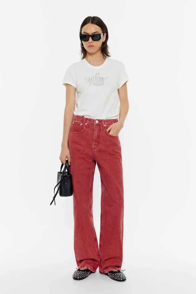 WIDE LEG 8211 Red Jeans Red Women Bimba Y Lola Denim