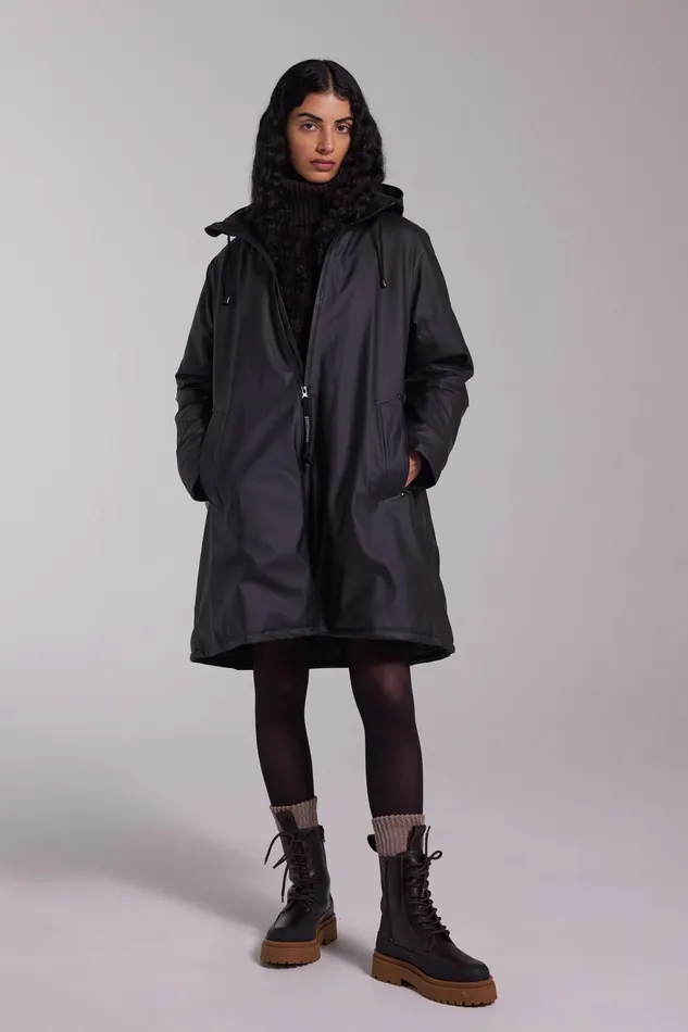 Winter Coats Women Stutterheim Mosebacke Winter Jacket Black