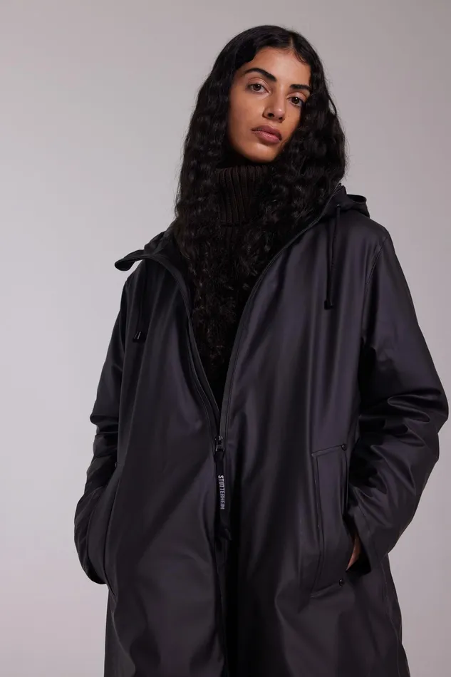 Winter Coats Women Stutterheim Mosebacke Winter Jacket Black